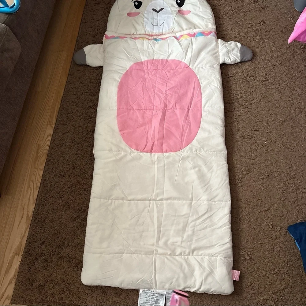 Firefly Izzy the Llama Sleeping Bag W/ Duffle Carrying Case Kids Girls Pink